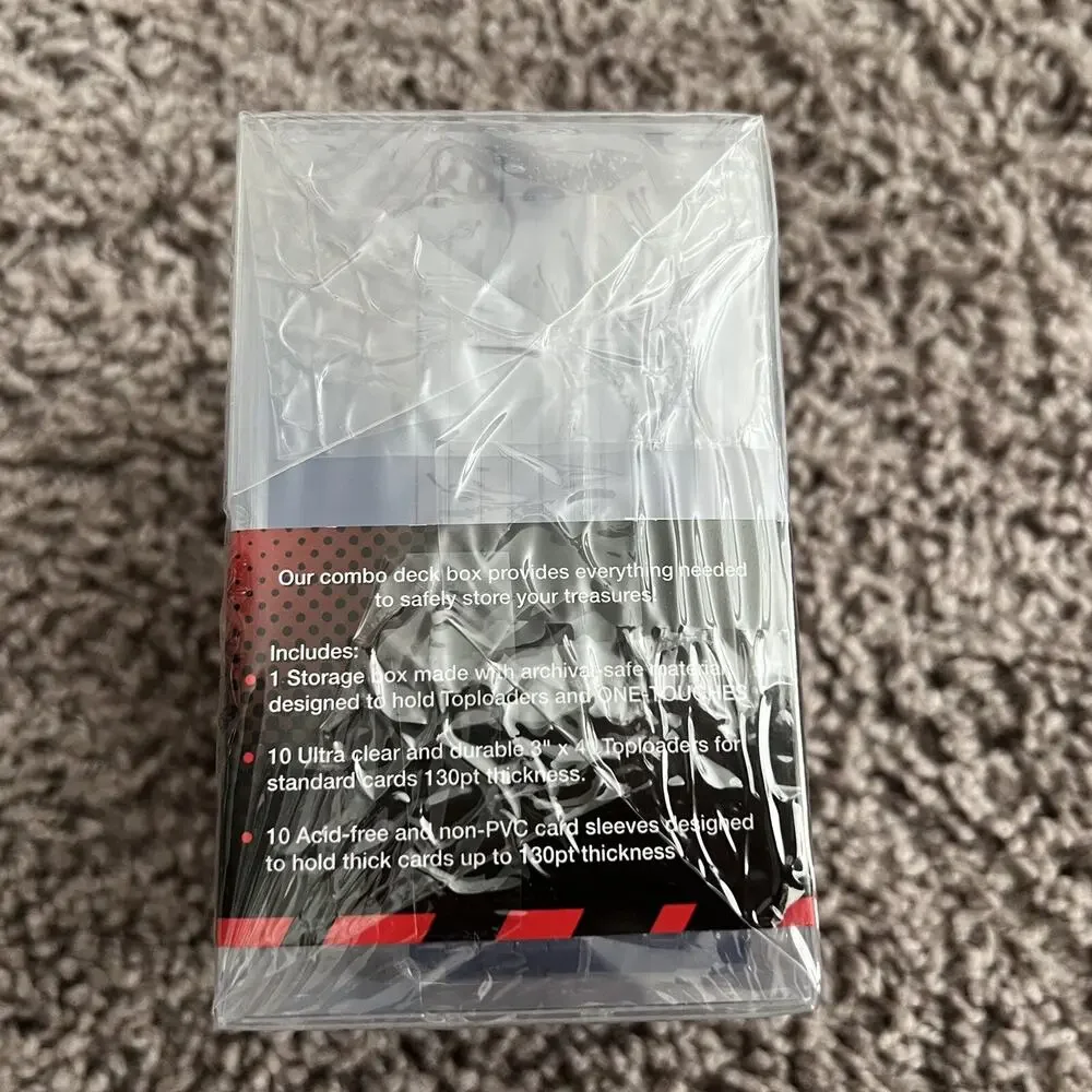 Ultra PRO Toploader Combo w/Clear Box, 10 130pt Toploaders 10 Sleeves LOT OF 2